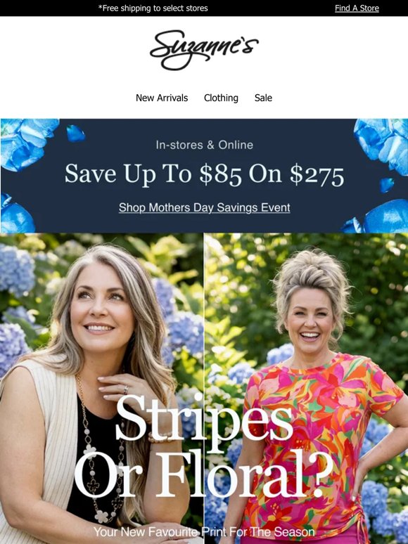 Spring Markdowns + Mother’s Day Savings Up To $85
