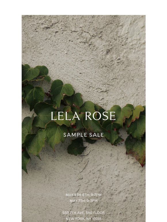 Lela Rose Spring 2026 Sample Sale | Opens Today!