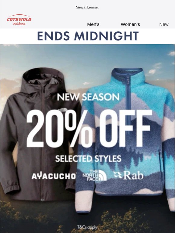 Ends midnight 🚨 Final call for 20% off