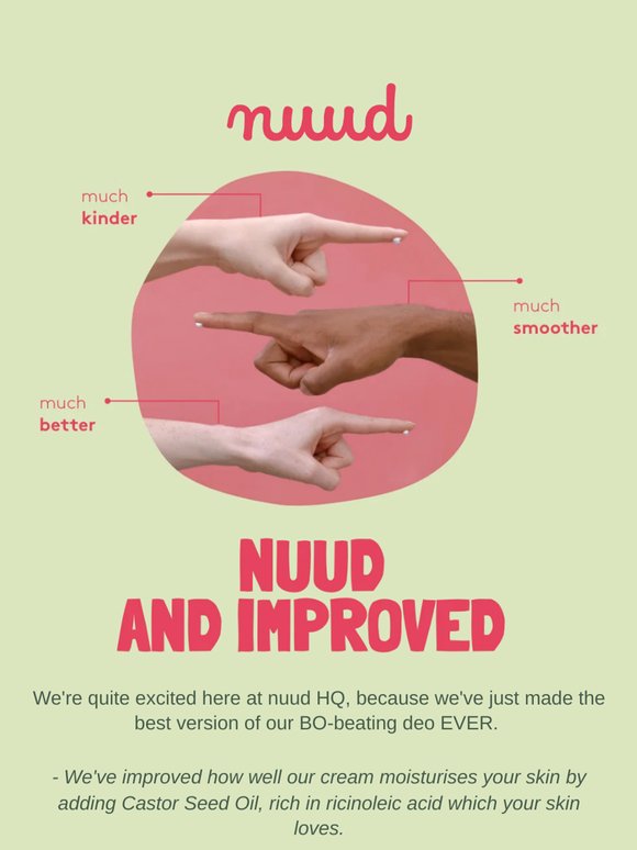 the nuud cream, improved