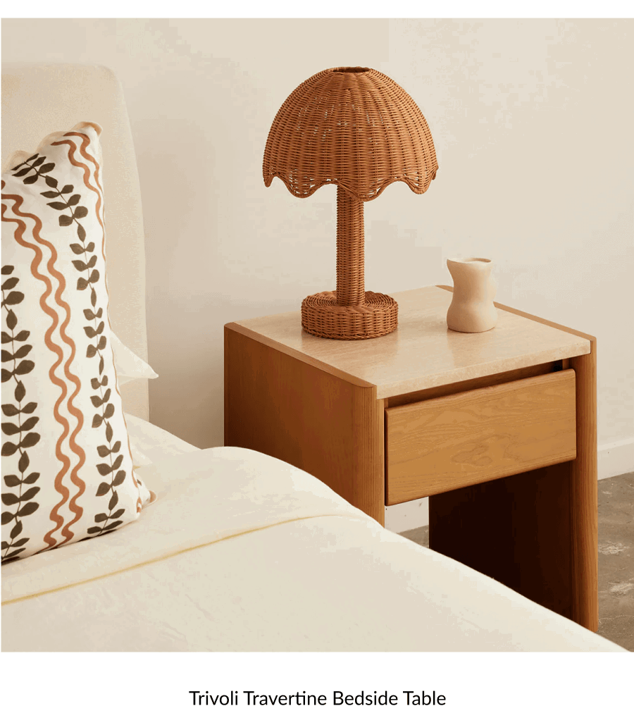 Shop Trivoli Travertine Bedside Table