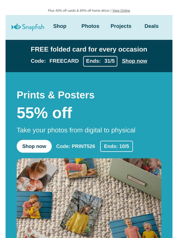 Inbox done. Print your photos — 55% off