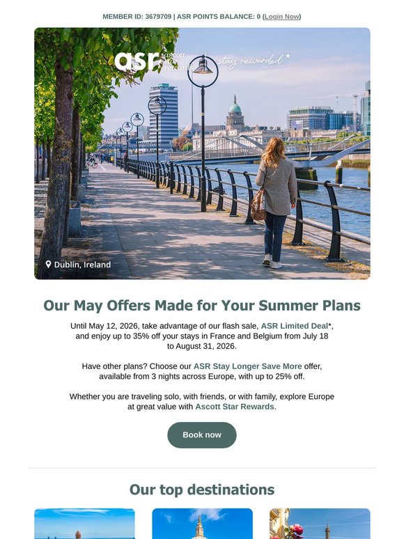 Exclusive ASR Limited Deal: Up to 35% off in France and Belgium this summer