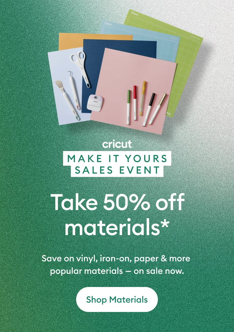 Take 50% off materials.