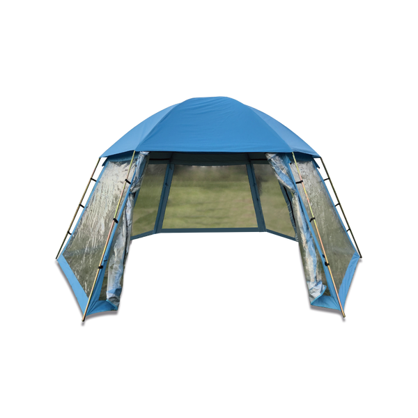 Universal-/ Poolpavillon für Aufstellpools XXL aus PVC, ca. 600 x 520 x 280 cm - Blau