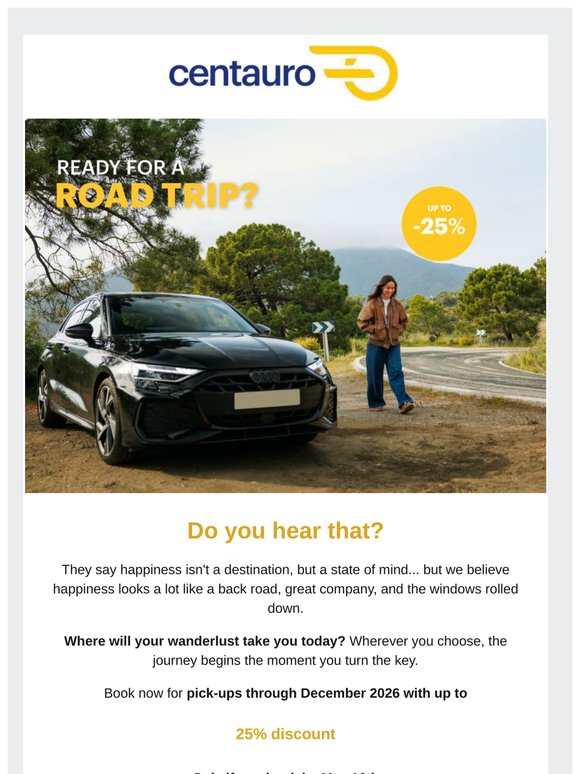 Up to -25% ✨Ready for a Road Trip? ✨