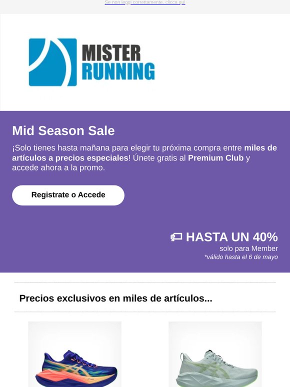 Hasta -40% 🏷️ ¡Los MID SEASON SALE terminan mañana!