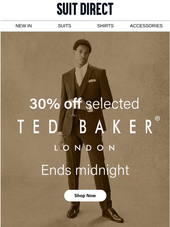 Ends Midnight: 30% off Ted Baker*