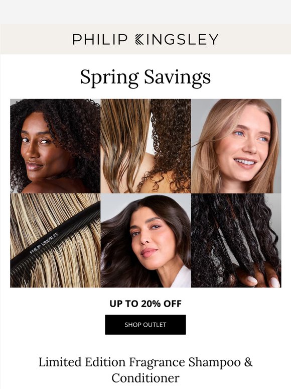 Expert hair care, outlet prices. Up to 20% off.