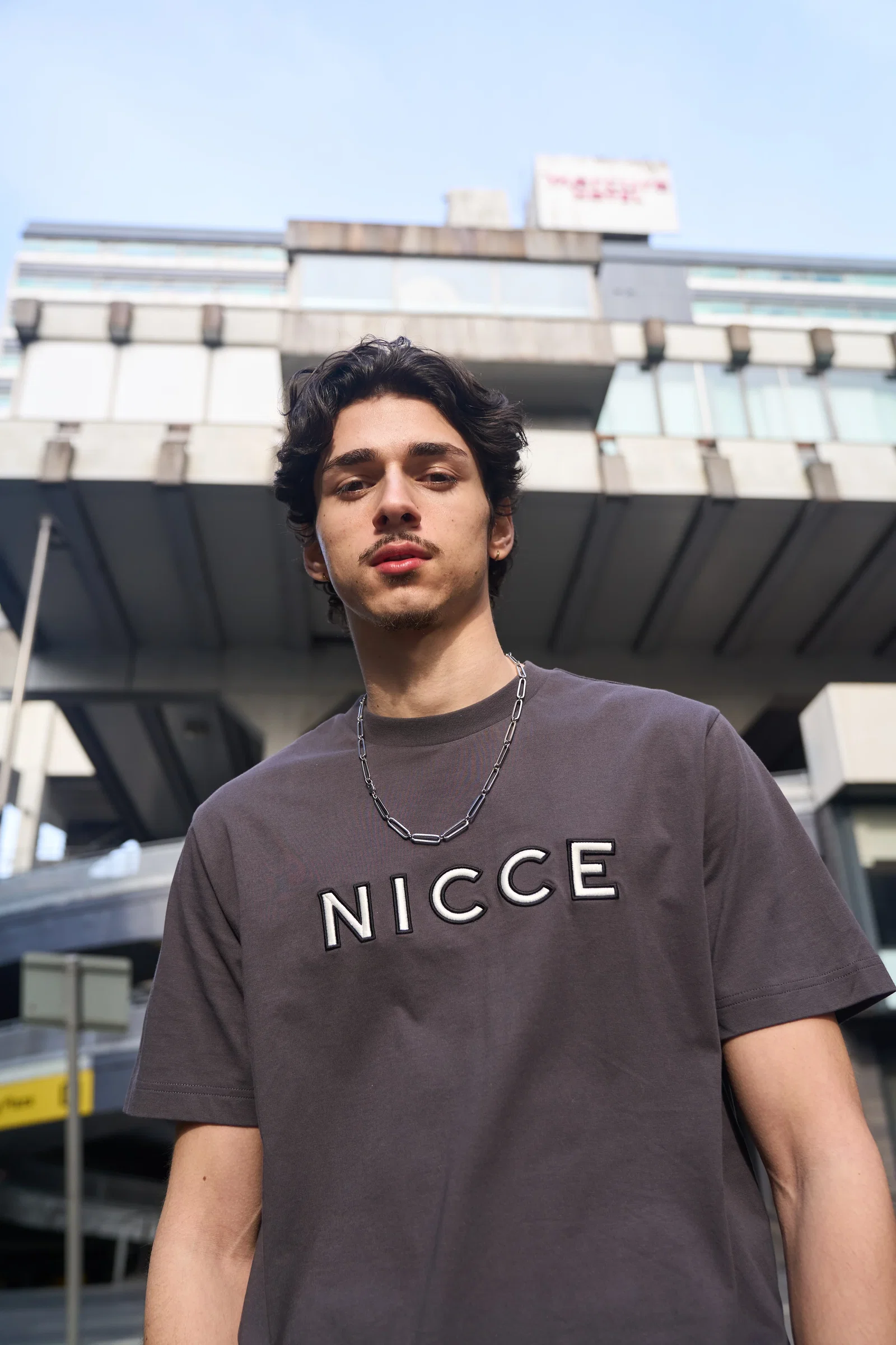 Image of NICCE Mens Mercury Outline T-Shirt | Coal