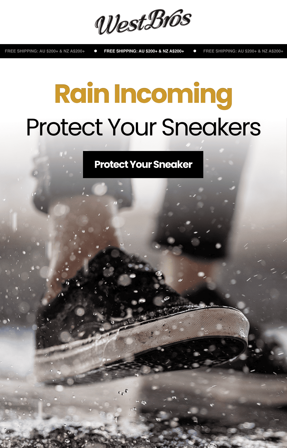 Rain Incoming, Protect Your Sneakers