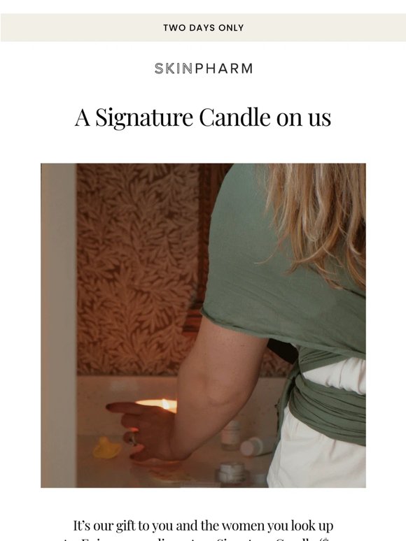 🕯️ Two days only: free Signature Candle 🕯️