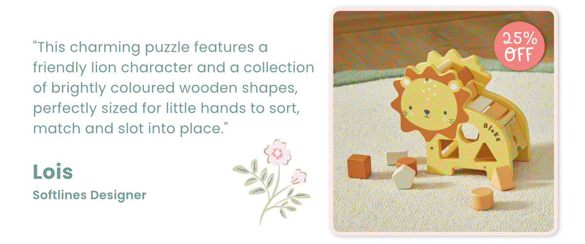 Personalised Lion Shape Sorter FSC®