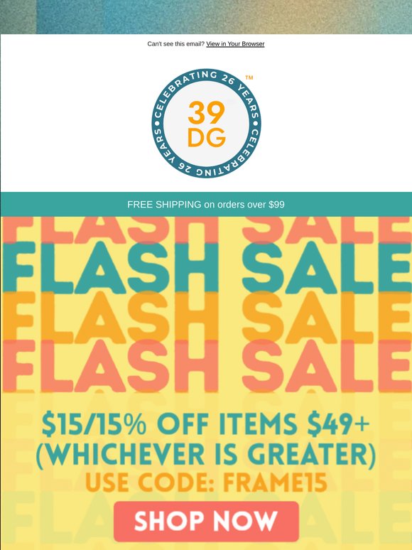 ‼️ Hi —, Get $15/15% off items $49+ (whichever is greater) ‼️