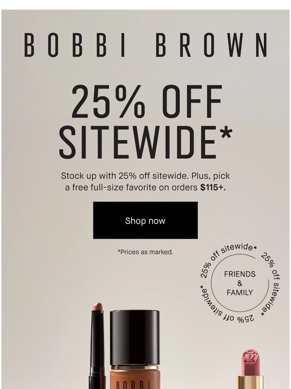 Don't miss 25% off sitewide