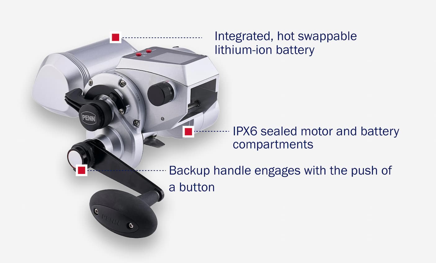 Fathom Electric Reel Feature Callout