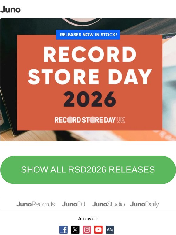 Record Store Day 2026 releases now in stock!