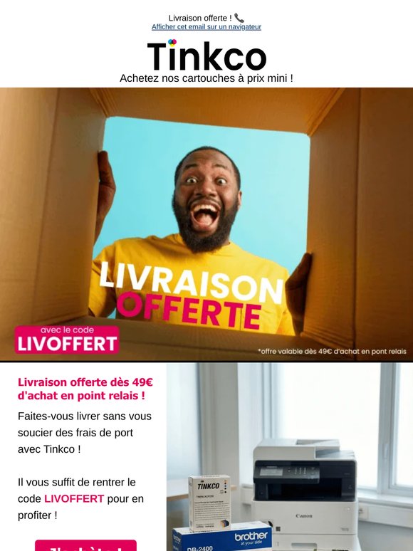 Livraison offerte sur votre commande 📣