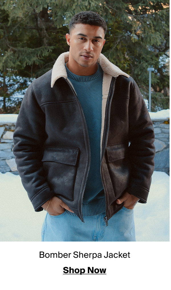 Chocolate Bomber Sherpa Jacket