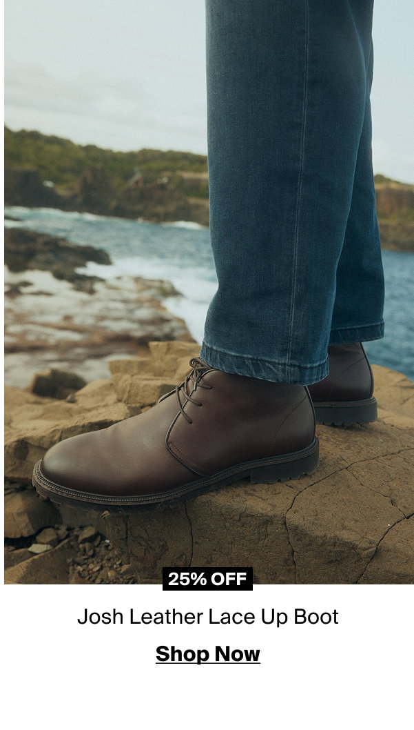 Chocolate Josh Leather Lace Up Boot