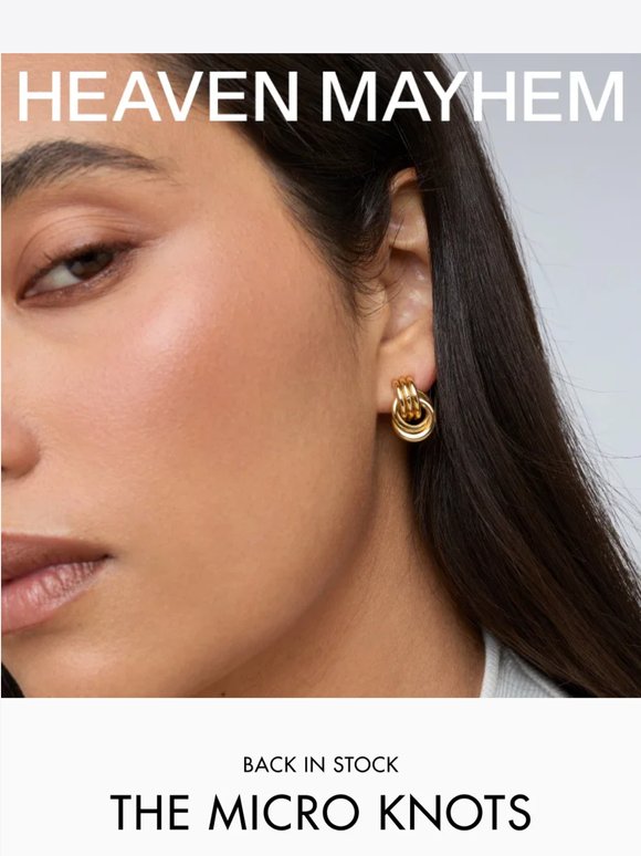 Micro Knot Earrings are Back in Stock