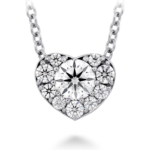 Hearts on Fire 18K White Gold 0.38cttw Diamond Heart Pendant
