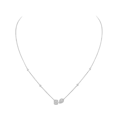 Messika 18K White Gold My Twin Toi & Moi Diamond Necklace