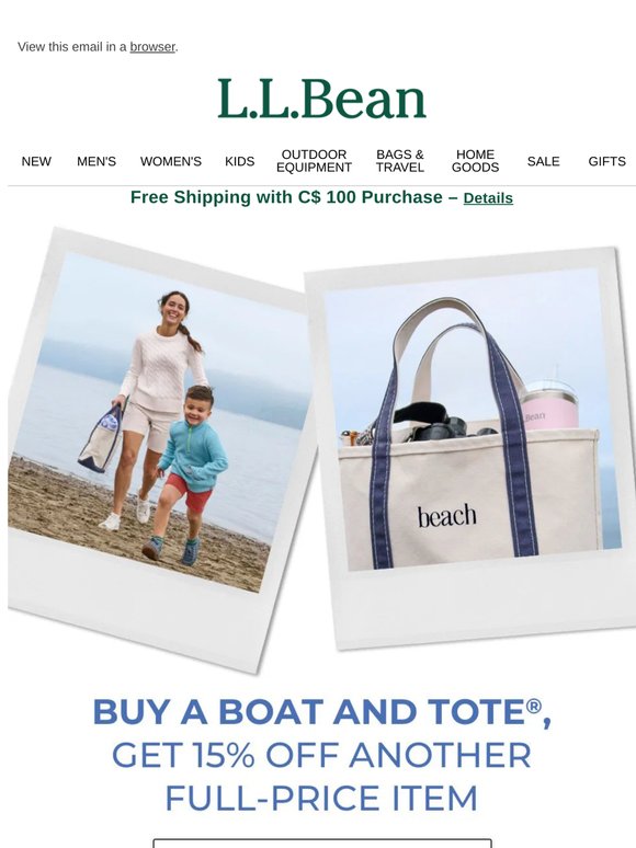 Still Time: Buy a Boat and Tote, Get 15% OFF Another Full-Price Item