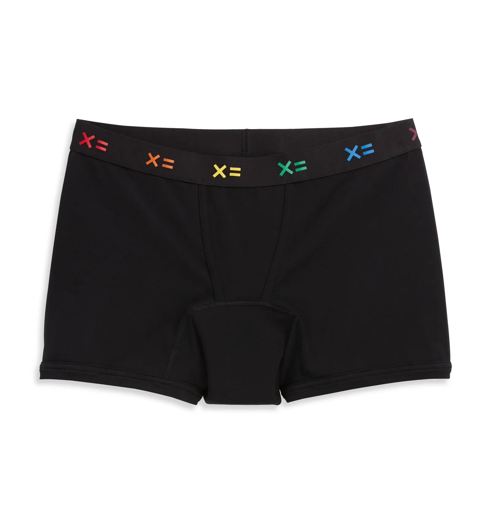 Image of First Line Period 4.5" Trunks - Black X= Rainbow