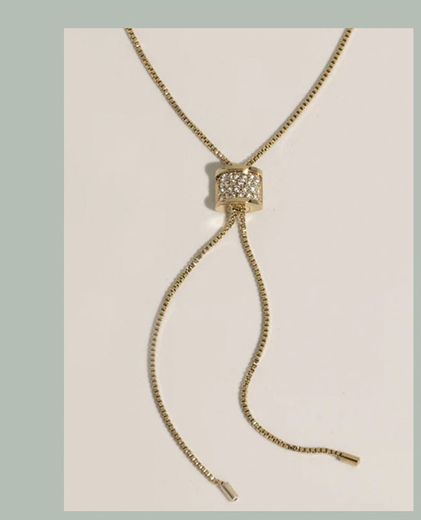 Crystal Bolo Necklace