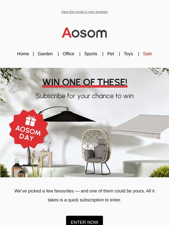 Aosom Day giveaway — more gifts, more chances to take part 👀