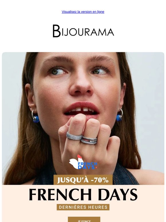 Plus que quelques heures ⏳Jusqu'à -70% sur les montres et bijoux