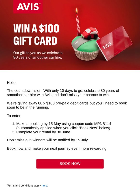 Only 10 Days Left: Book Now for Your Chance to Win