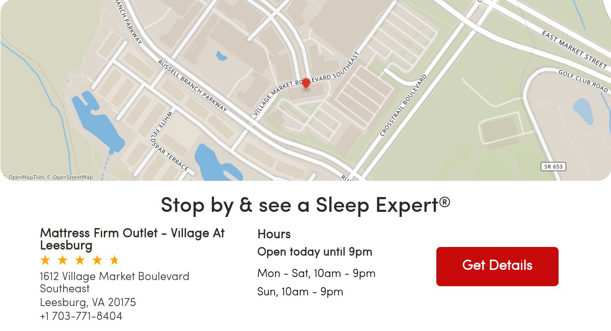 Stop by and see a Sleep Expert.