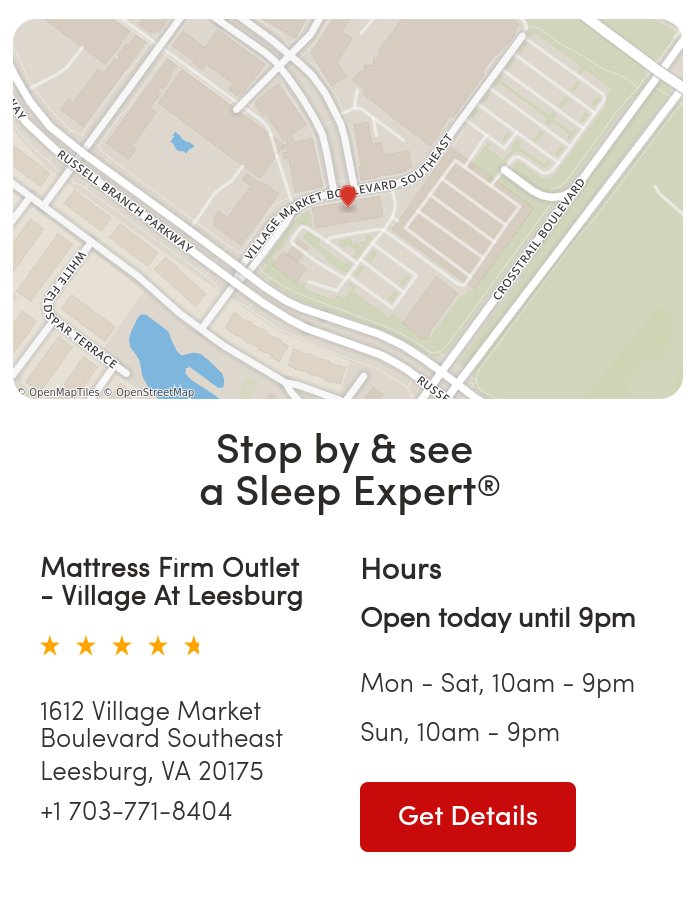 Stop by and see a Sleep Expert.