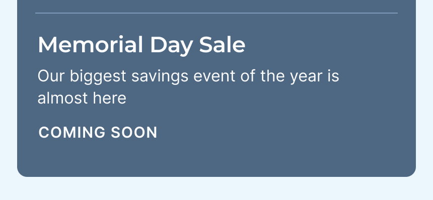 memorial day sale