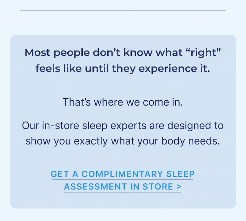 get a sleep assessment in store