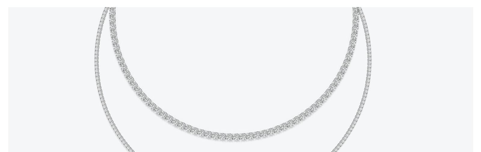 18ct White Gold Round Brilliant 19.60ct Lab Grown Diamond Tennis Neckle