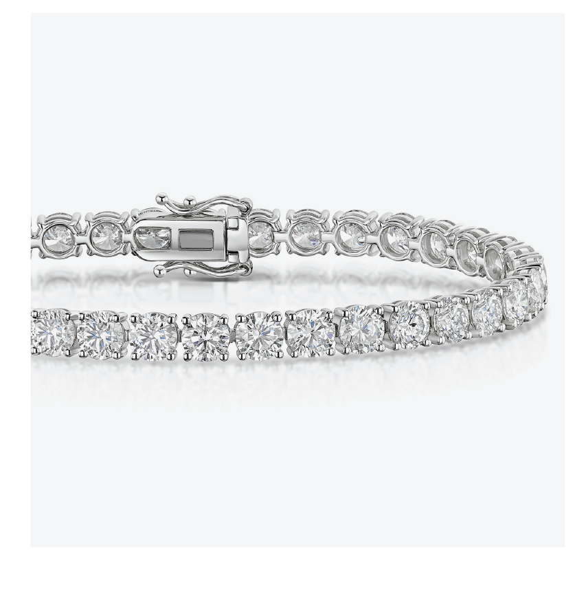 18ct White Gold Round Brilliant 18ct Lab Grown Diamond Bracelet