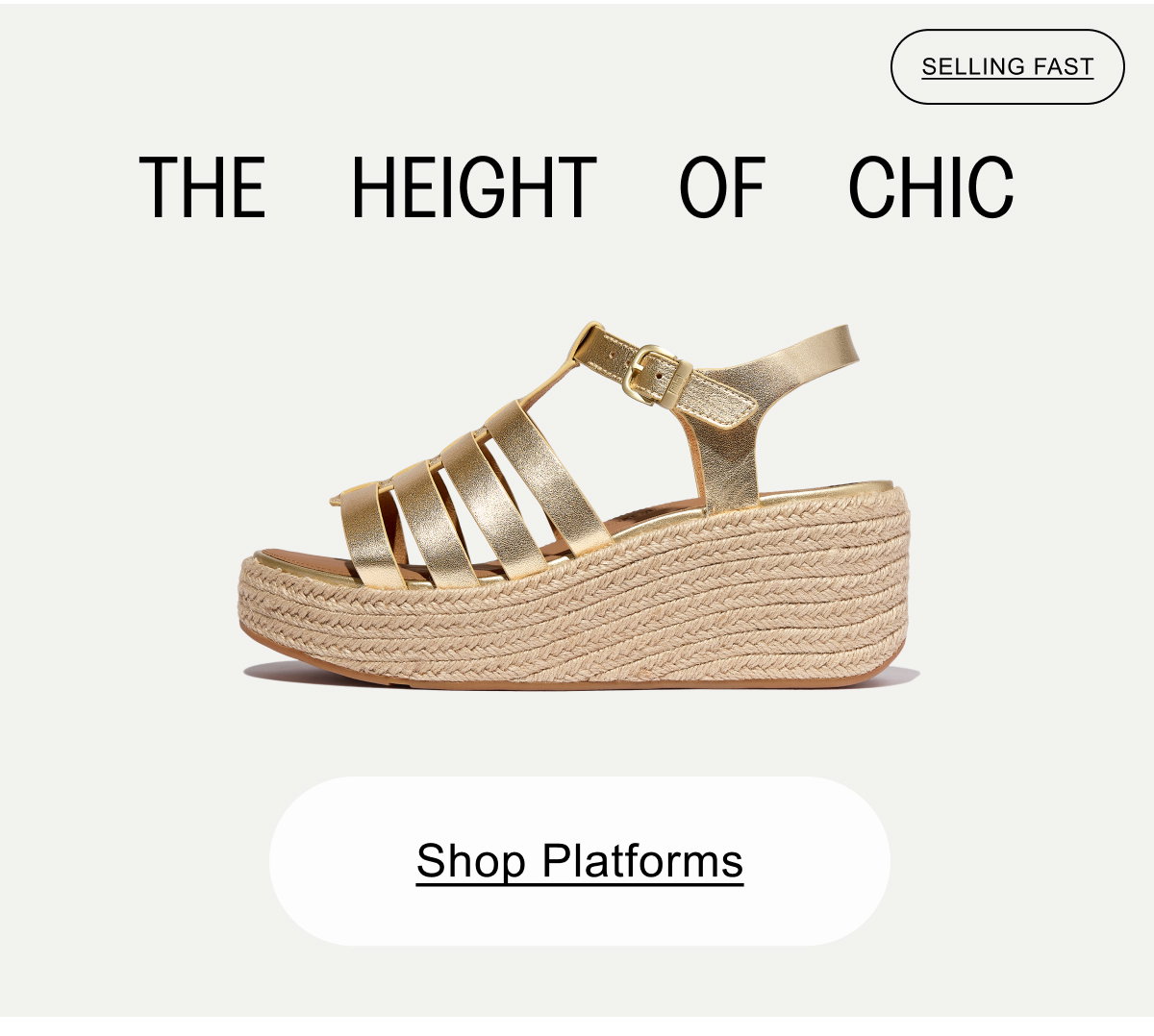 PLATFFORMS Espadrille Metallic-Leather Fisherman Wedge Sandals