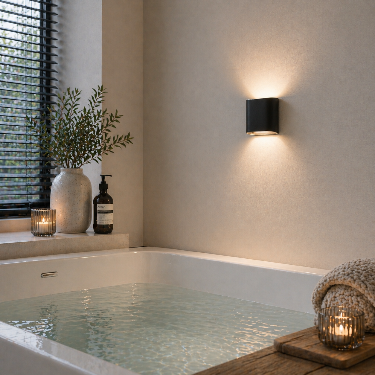 Ponta waterproof bathroom wall light
