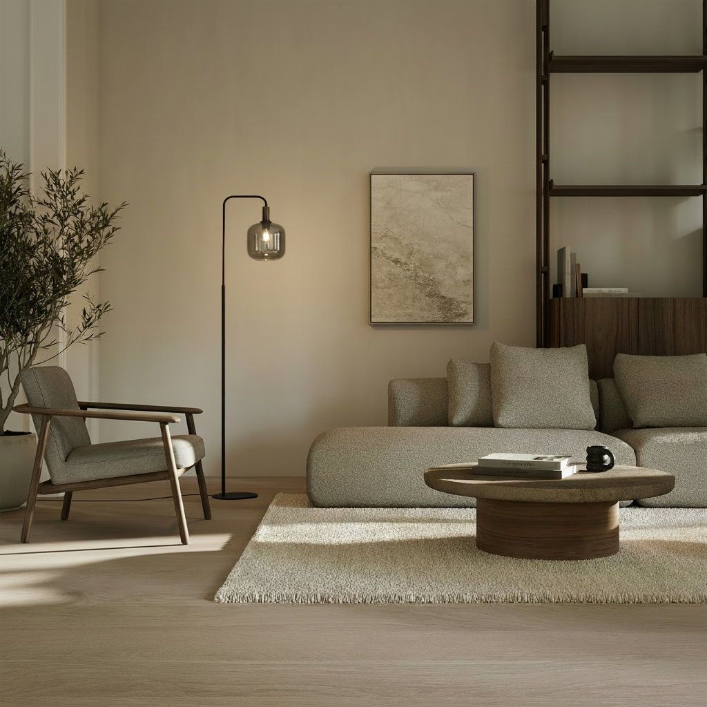 Xireno arc lamp in the living room