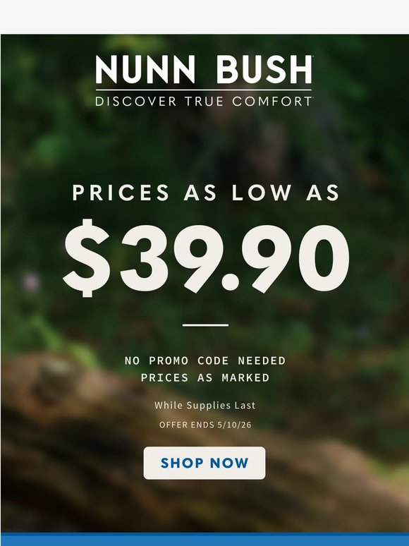 Men’s Shoes Starting at $39.90