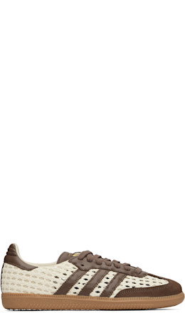 Off-White & Brown Samba OG Sneakers