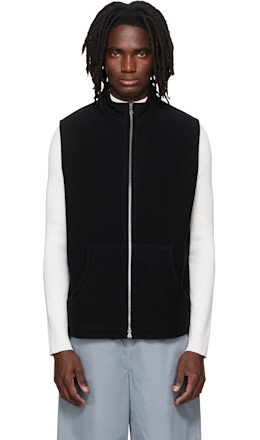 Black Fleece Full Zip Vest