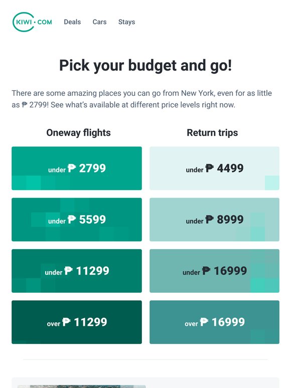 New York under ₱ 2799 flight price challenge!