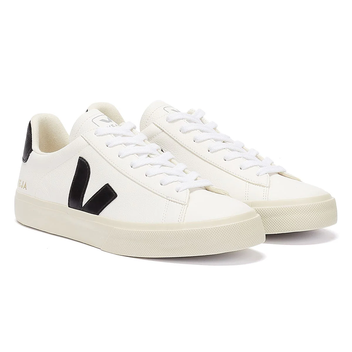 Image of Veja Campo Womens White / Black Trainers