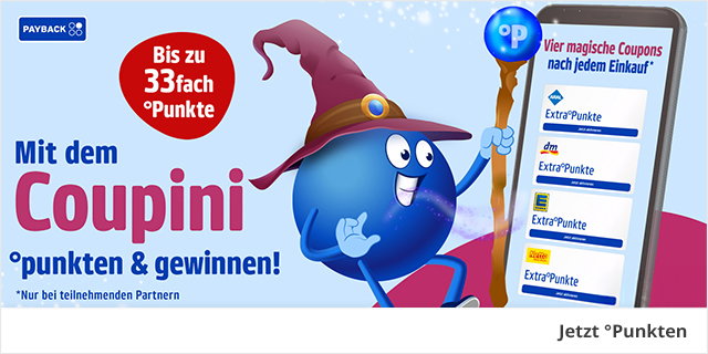 PAYBACK - Mit dem Coupini °punkten & gewinnen! - Jetzt °Punkten!