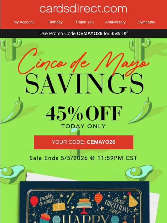 🪅TODAY Only: Save 45% on Everything for Cinco de Mayo!