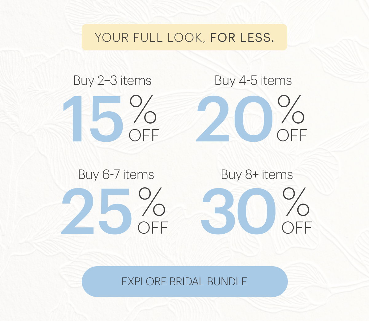 Your full look, for less.